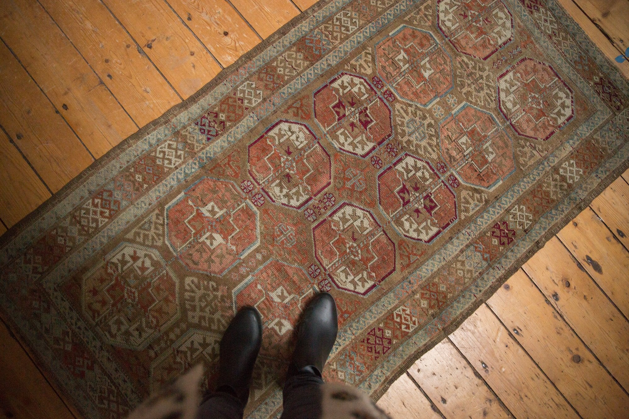 3x6 Vintage Distressed Belouch Rug Runner // ONH Item ee003813 Image 1