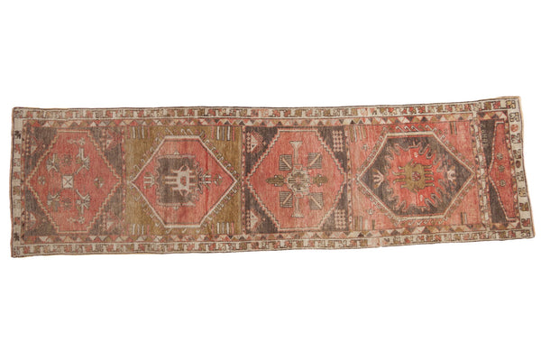 2.5x9 Vintage Distressed Oushak Rug Runner // ONH Item ee003821