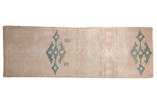 3x8.5 Vintage Distressed Fragment Oushak Rug Runner // ONH Item ee003831