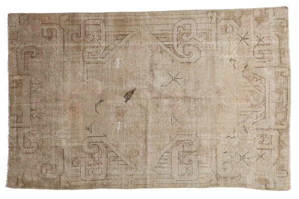 4x6.5 Vintage Distressed Khotan Rug // ONH Item ee003847