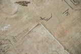 Hand-knotted vintage Khotan rug pile with faint foundation and side selvage.