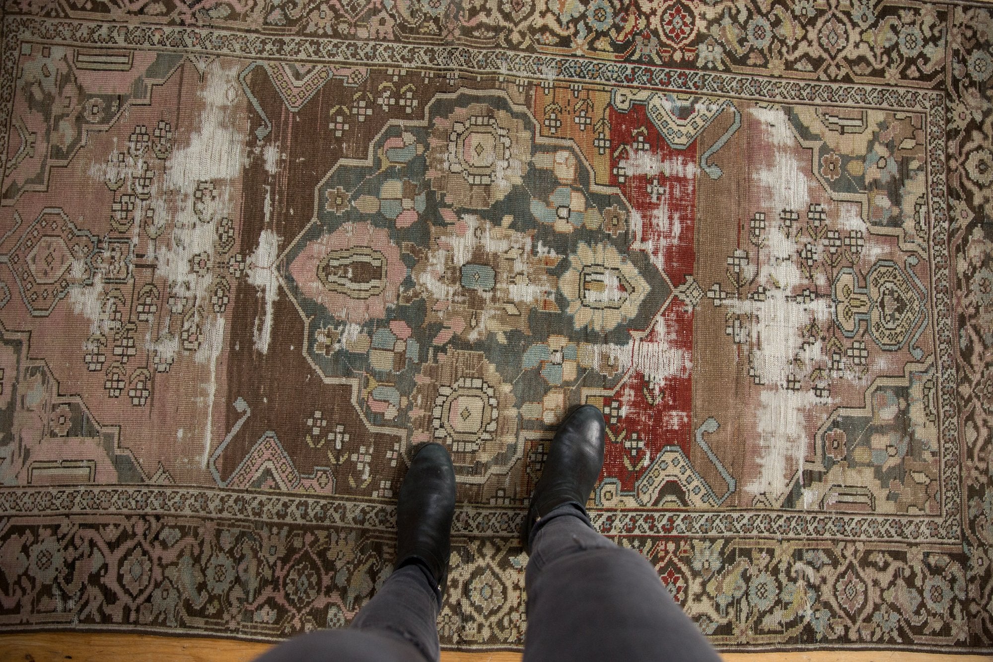 4x6.5 Vintage Distressed Malayer Rug // ONH Item ee003850 Image 1