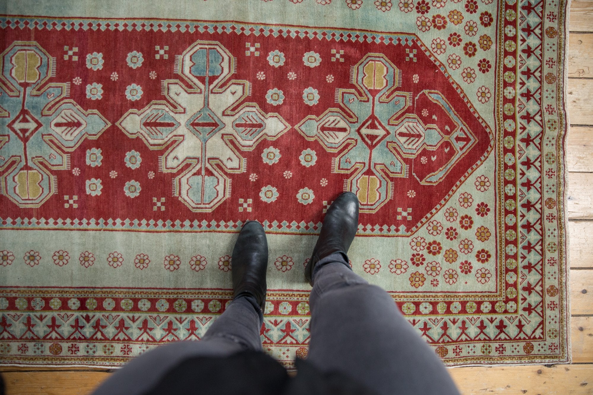 4.5x7 Vintage Distressed Caucasian Rug // ONH Item ee003854 Image 1