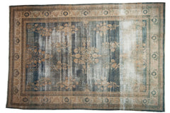8.5x12 Vintage Distressed Oushak Carpet // ONH Item ee003860