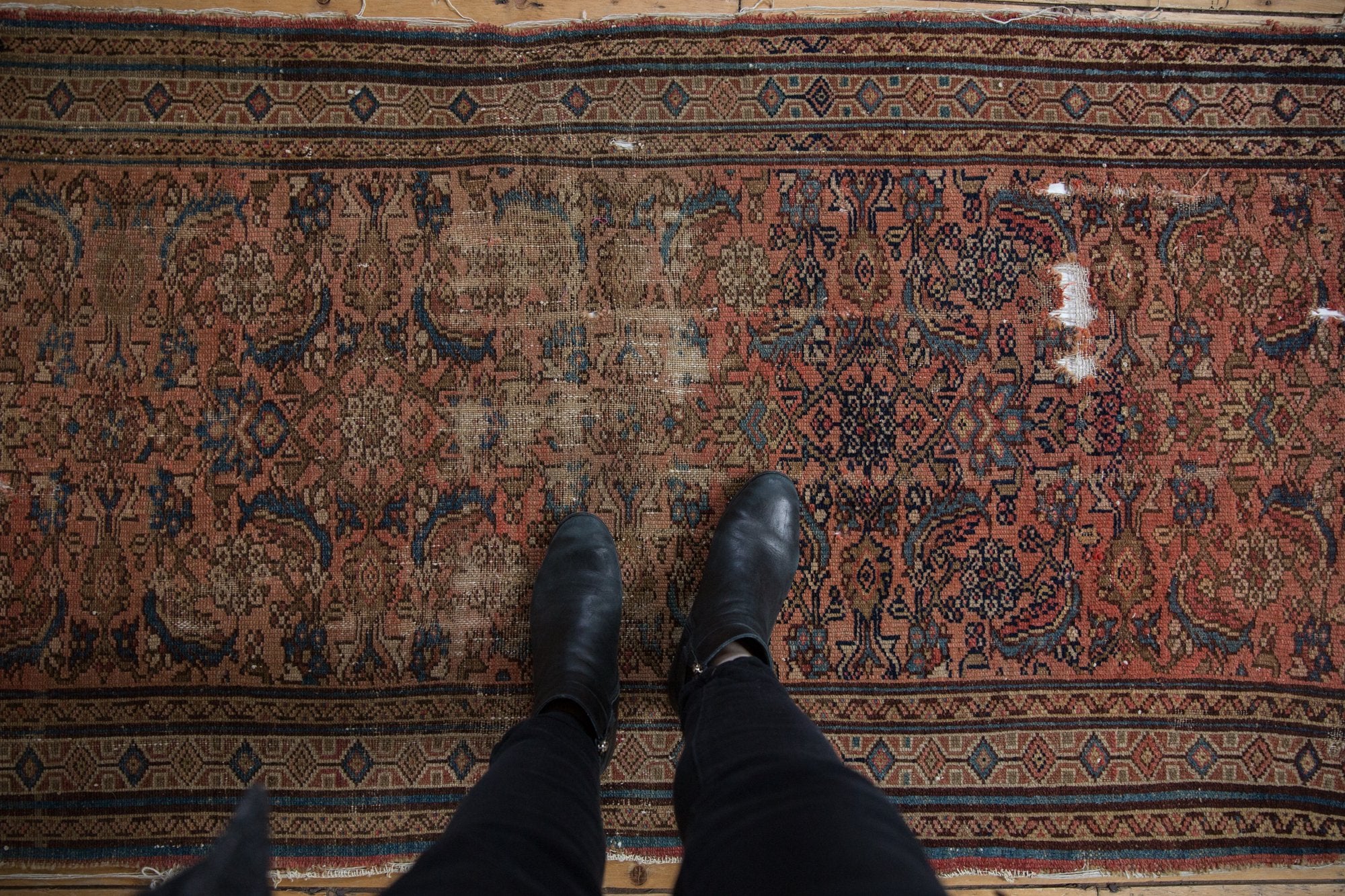 3x7 Vintage Hamadan Rug Runner // ONH Item ee003861 Image 1