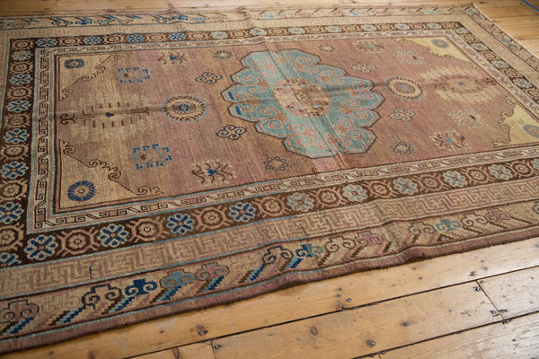 6x9.5 Vintage Distressed Khotan Carpet // ONH Item ee003872 Image 11