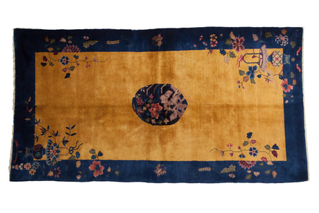 5x10 Vintage Nichols Art Deco Rug Runner // ONH Item ee003876