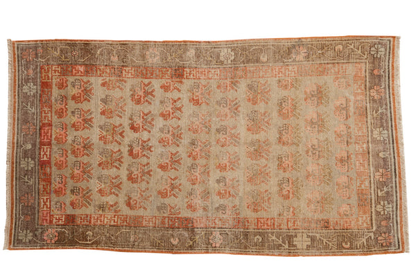 4x7.5 Vintage Distressed Khotan Rug // ONH Item ee003880