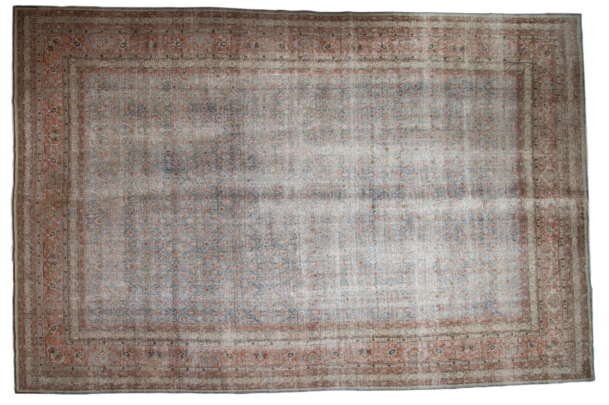 11.5x17 Vintage Distressed Tabriz Carpet // ONH Item ee003910