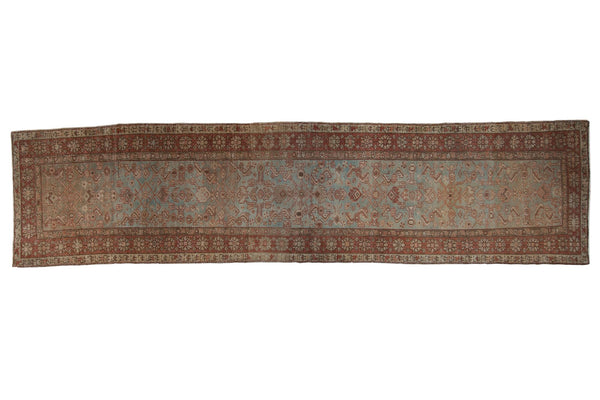 3.5x14 Vintage Distressed Heriz Rug Runner // ONH Item ee003924