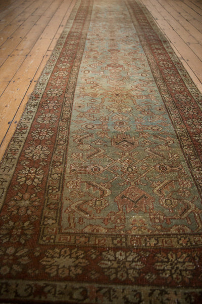 3.5x14 Vintage Distressed Heriz Rug Runner // ONH Item ee003924 Image 2