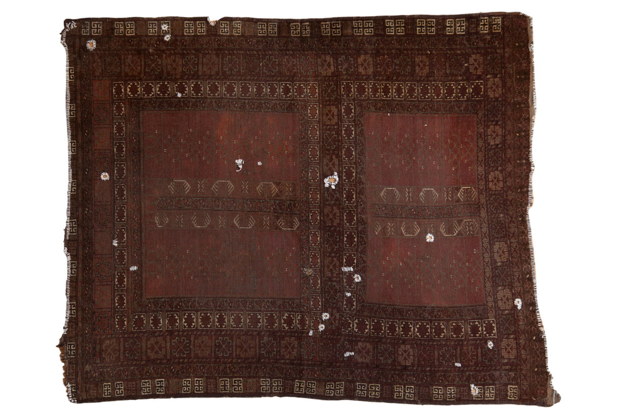 5.5x6.5 Antique Fragment Turkmen Carpet // ONH Item ee003927