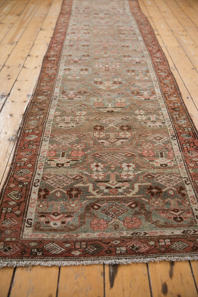 3x11.5 Vintage Distressed Hamadan Rug Runner // ONH Item ee003943 Image 2