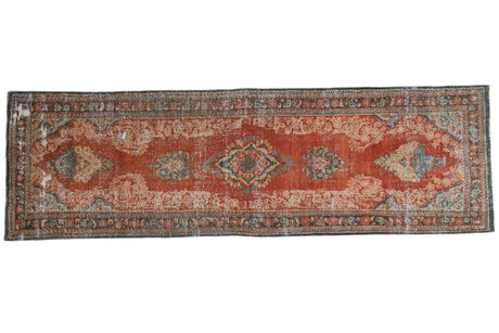 3.5x11.5 Vintage Distressed Mahal Rug Runner // ONH Item ee003947