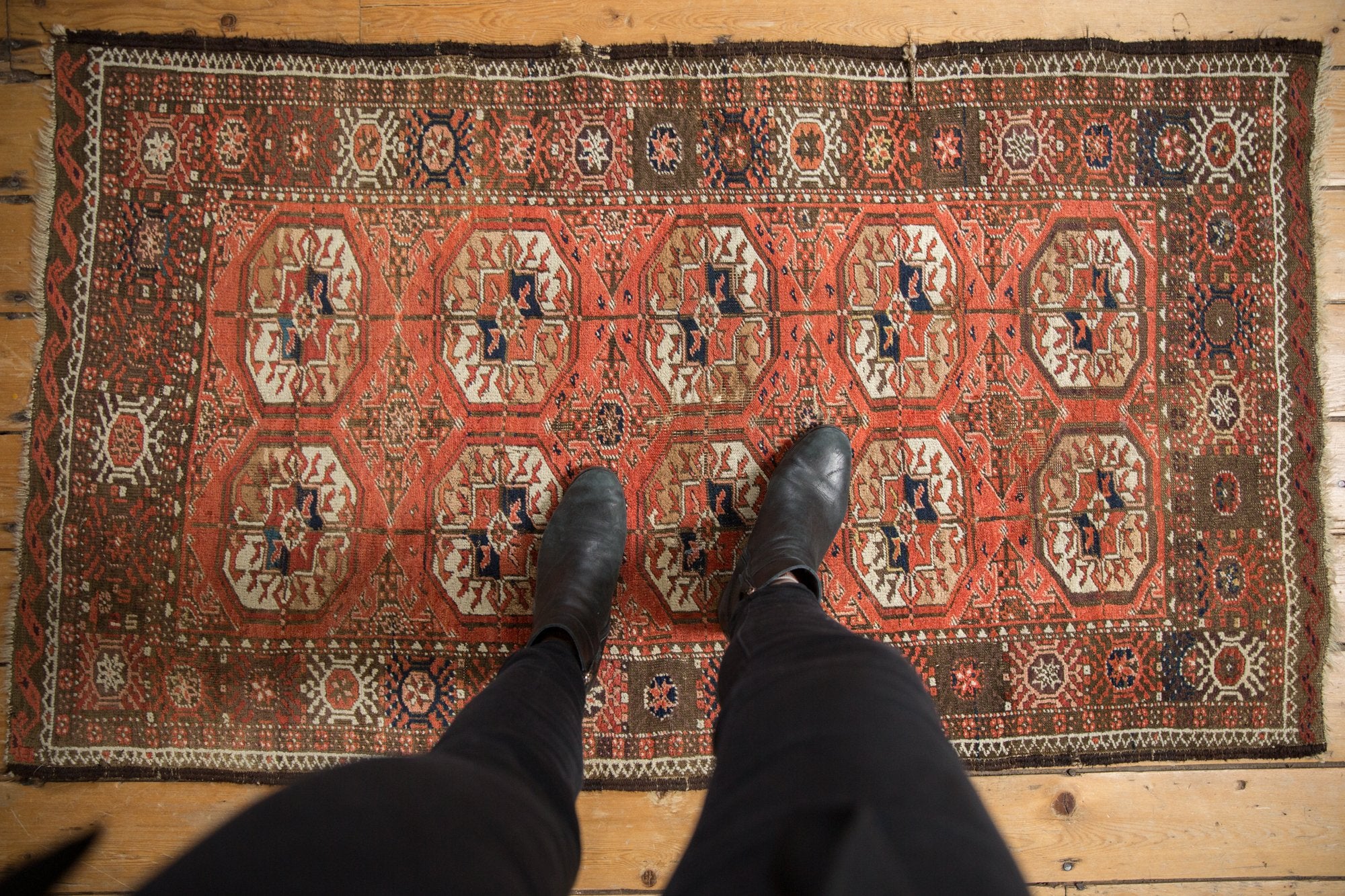 3x5 Vintage Afghani Bokhara Design Rug // ONH Item ee003959 Image 1