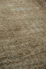 Distressed vintage Mahal rug pile with nuanced Herati motif and subtle abrash.
