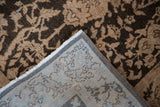 Reverse side of a vintage Sparta rug showing its detailed hand-knotted construction.