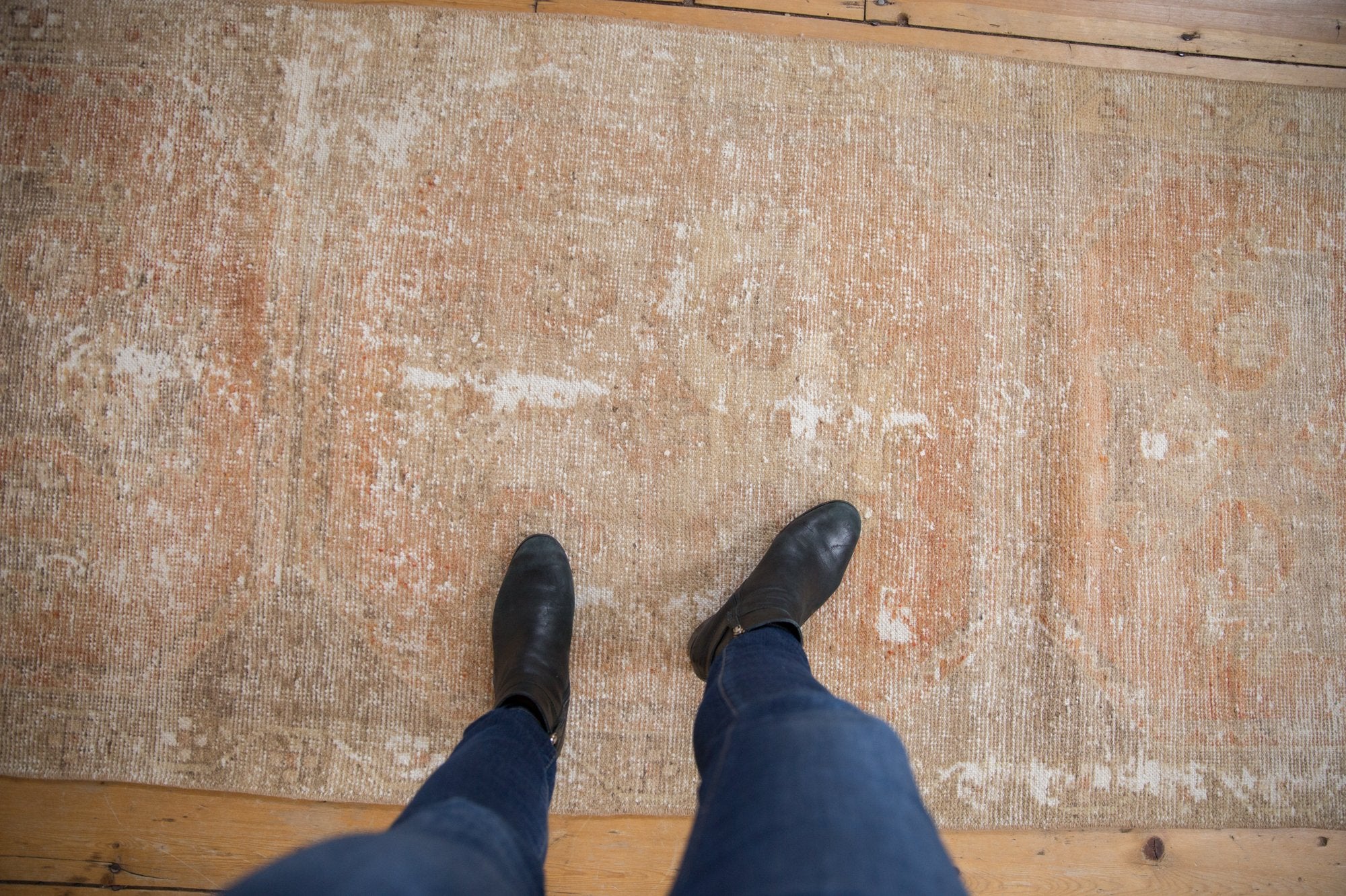 3x9 Vintage Distressed Oushak Rug Runner // ONH Item ee003964 Image 1