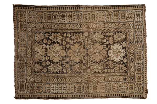 3.5x4.5 Vintage Caucasian Square Rug // ONH Item ee003967