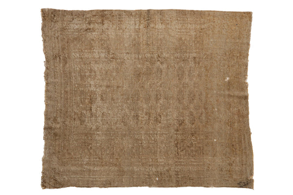 4x5 Vintage Distressed Turkmen Square Rug // ONH Item ee003991