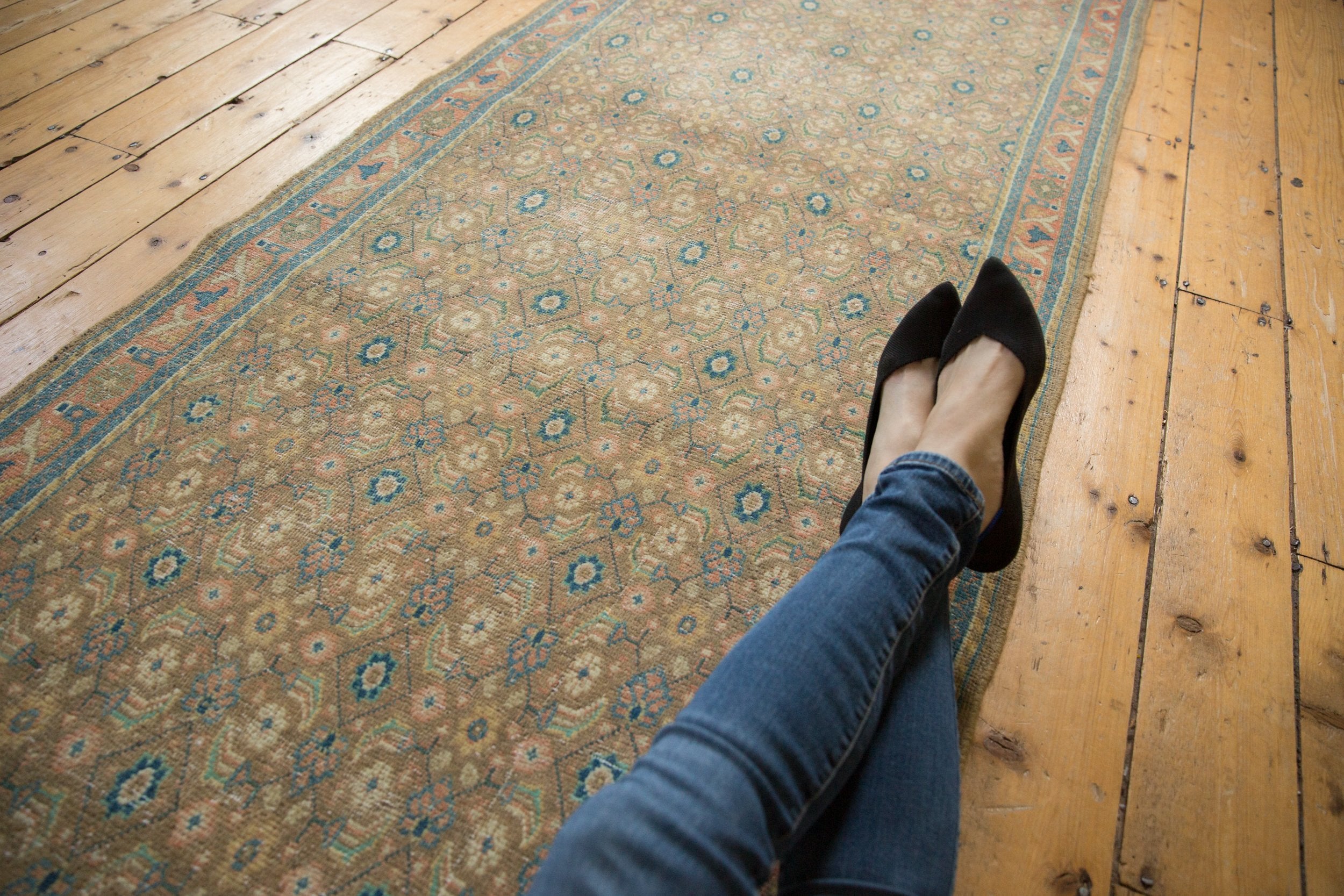 3.5x14 Vintage Distressed Bijar Rug Runner // ONH Item ee003992 Image 1