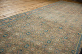 Distressed vintage Bijar runner with allover Herati motif in sky blue and madder red.