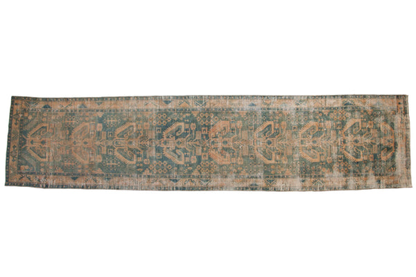 Vintage Distressed Hamadan Rug Runner / ONH item ee003996