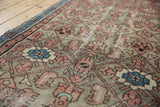 Distressed vintage Hamadan runner detail, Herati motif with faded silver, terracotta, and indigo.