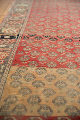 Angled view of the Oushak runner highlighting the dramatic abrash from sand to brick red.