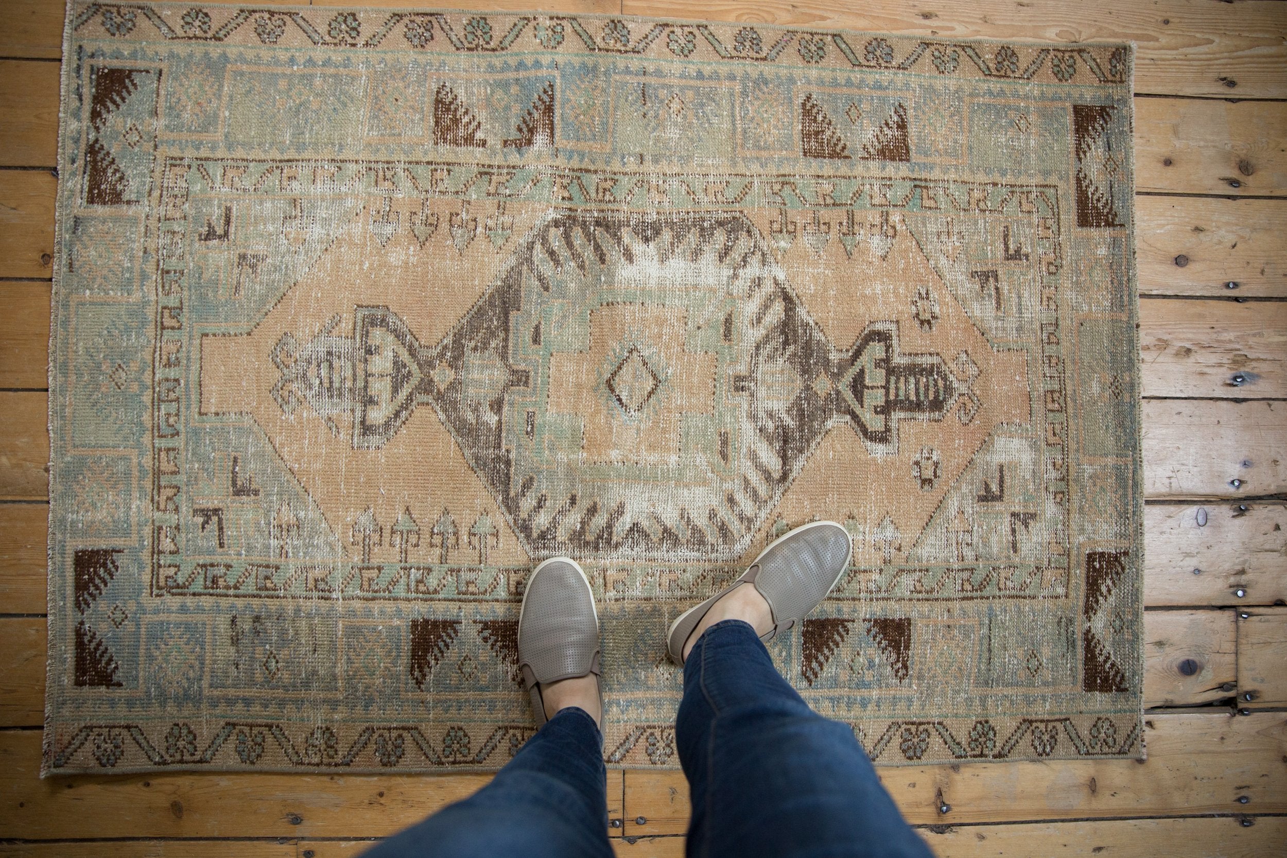 3x4.5 Vintage Distressed Oushak Rug // ONH Item ee004008 Image 1