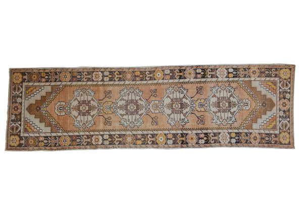 Vintage Distressed Oushak Rug Runner / ONH item ee004029