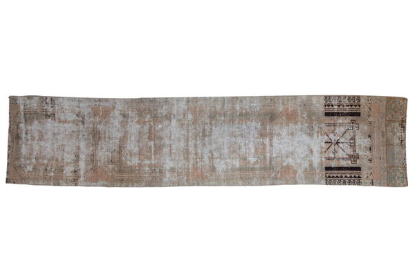 2.5x11 Vintage Distressed Fragment Oushak Rug Runner // ONH Item ee004041
