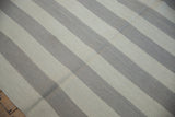 Hand woven Egyptian Kilim detail: ivory and oxidized silver striped flatweave, minor abrashes.