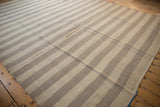 Geometric striped Egyptian Kilim with ivory and time-softened silver.