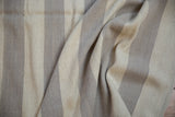 Folded hand woven Egyptian Kilim texture with ivory and oxidized silver stripes.