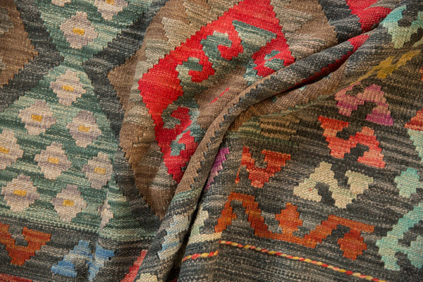 7x9.5 Afghani Kilim Carpet // ONH Item ee004056 Image 11