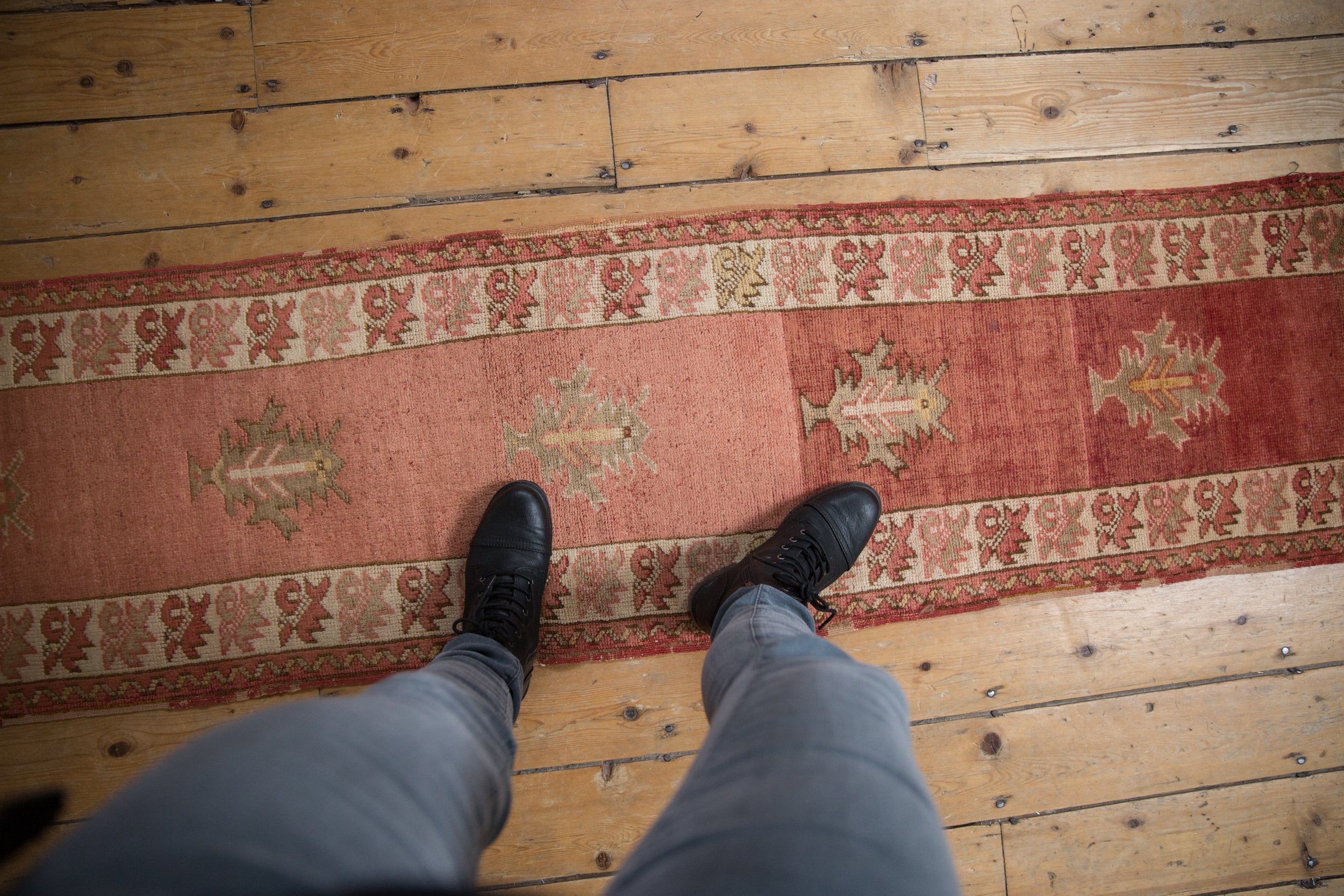 2x7.5 Vintage Distressed Anatolian Rug Runner // ONH Item ee004062 Image 1