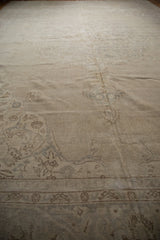 Distressed Vintage Sparta Carpet with even wear and subtle ivory, platinum floral vine motifs.