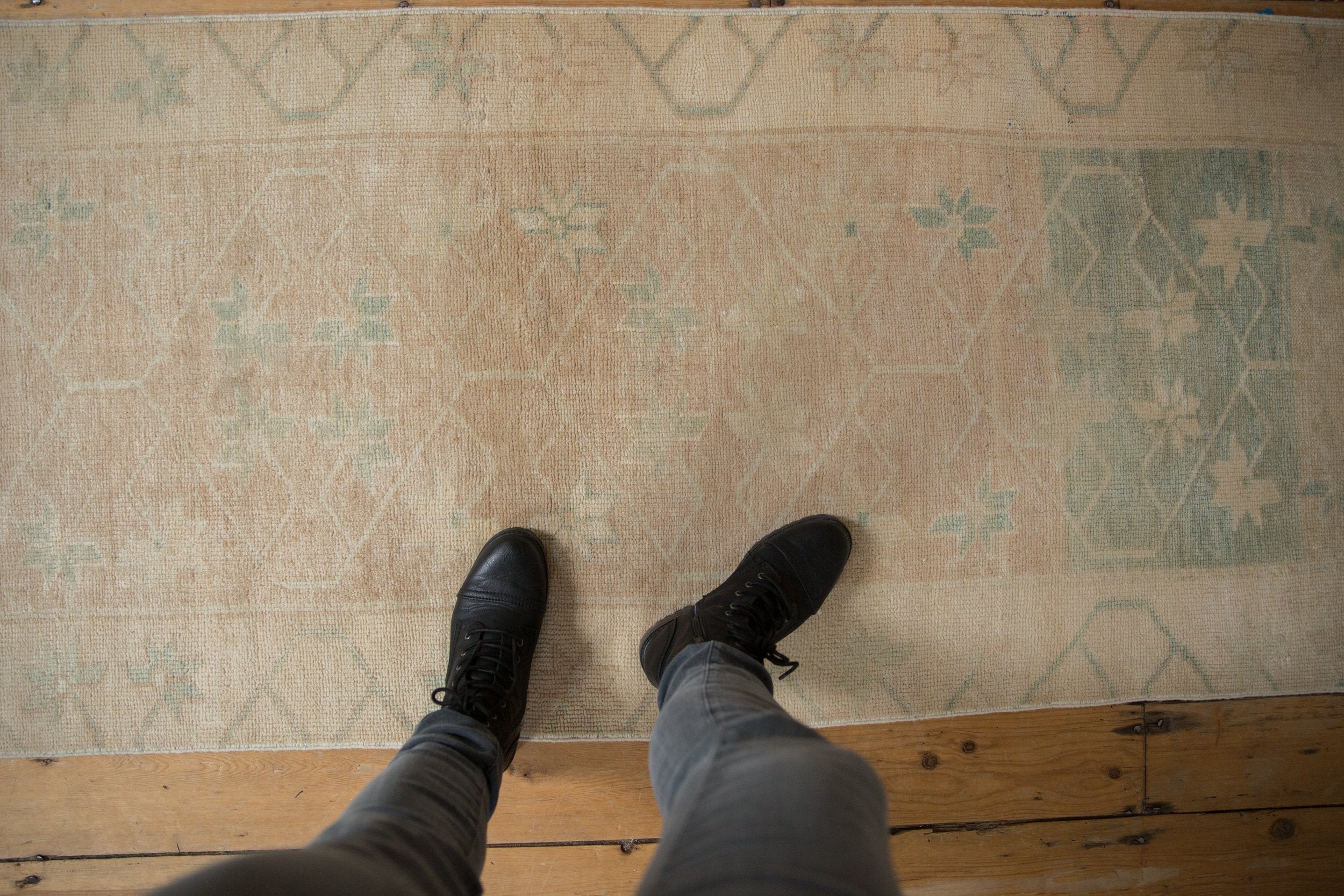 2.5x8 Vintage Distressed Fragment Oushak Rug Runner // ONH Item ee004064 Image 1