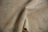 Hand-knotted foundation texture and processing number on the reverse of the Oushak runner.