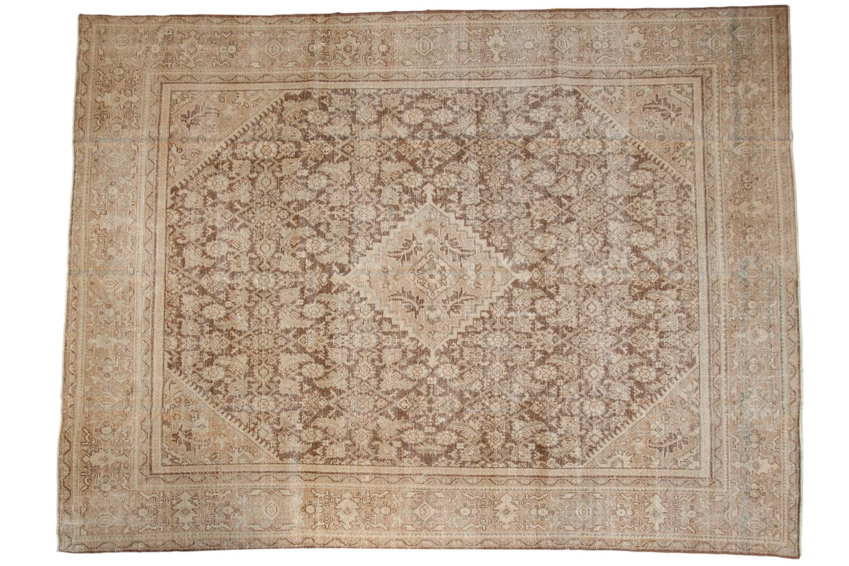 9x12.5 Vintage Distressed Mahal Carpet // ONH Item ee004067