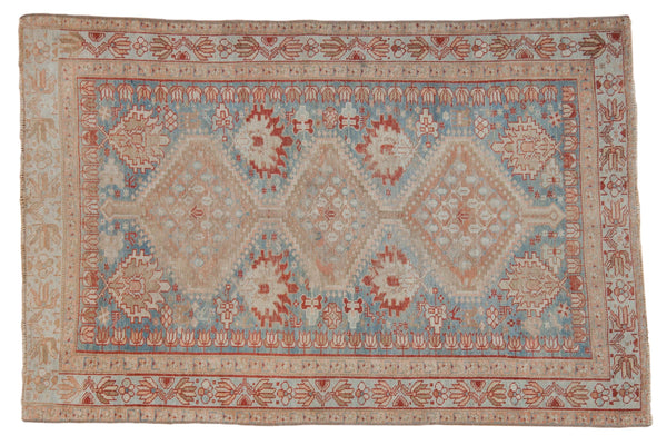 3.5x5.5 Vintage Distressed Afshar Rug // ONH Item ee004068