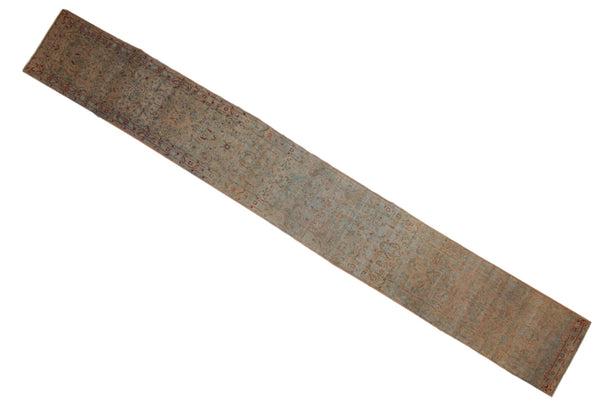 2.5x19 Vintage Distressed Sarouk Rug Runner // ONH Item ee004075