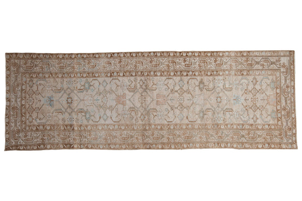 3.5x10 Vintage Distressed Hamadan Rug Runner // ONH Item ee004079