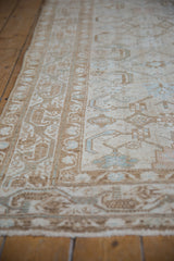 Distressed Hamadan runner side border, serbend boteh pattern, in beige and bronze.