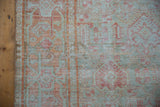 Intact side cord selvage and wear to the foundation on a vintage Persian Mahal rug.