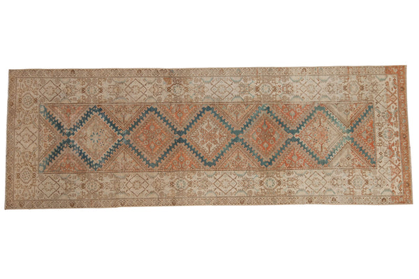 3x9.5 Vintage Distressed Malayer Rug Runner // ONH Item ee004094
