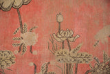 Antique Khotan carpet pile, blush field with ivory floral motifs, coffee brown outlines, mostly even wear.