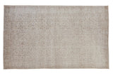 Distressed vintage Sparta rug with faded scrolling vinery, ivory and beige tones, 3'10