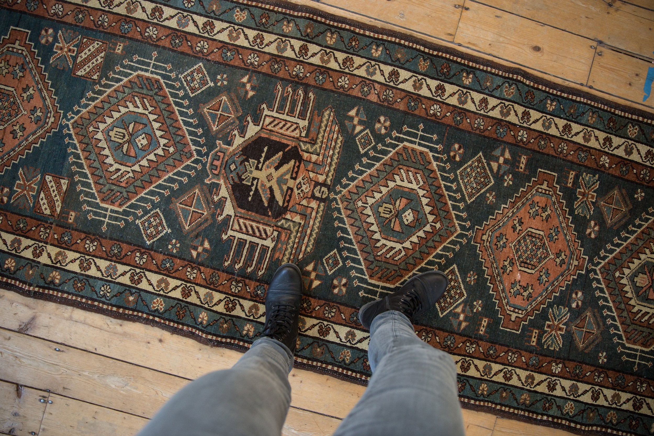 3.5x13.5 Vintage Karaja Rug Runner // ONH Item ee004126 Image 1